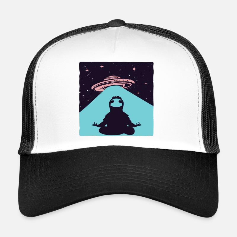 Space Yoga Master with Planetary Disc Trucker Cap