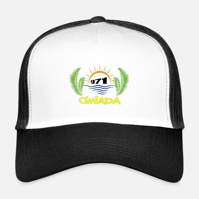 Guadeloupe - Trucker Cap - Weiß/Schwarz