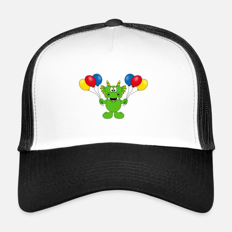 LUFTBALLONS - PARTY - GEBURTSTAG - DRACHE - KINDER - Trucker Cap - Weiß/Schwarz