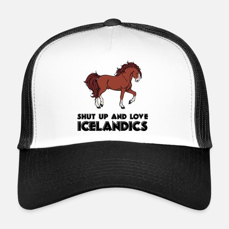 Cool Icelandic Horses Statement Cheval Amour Islandais Casquette trucker 