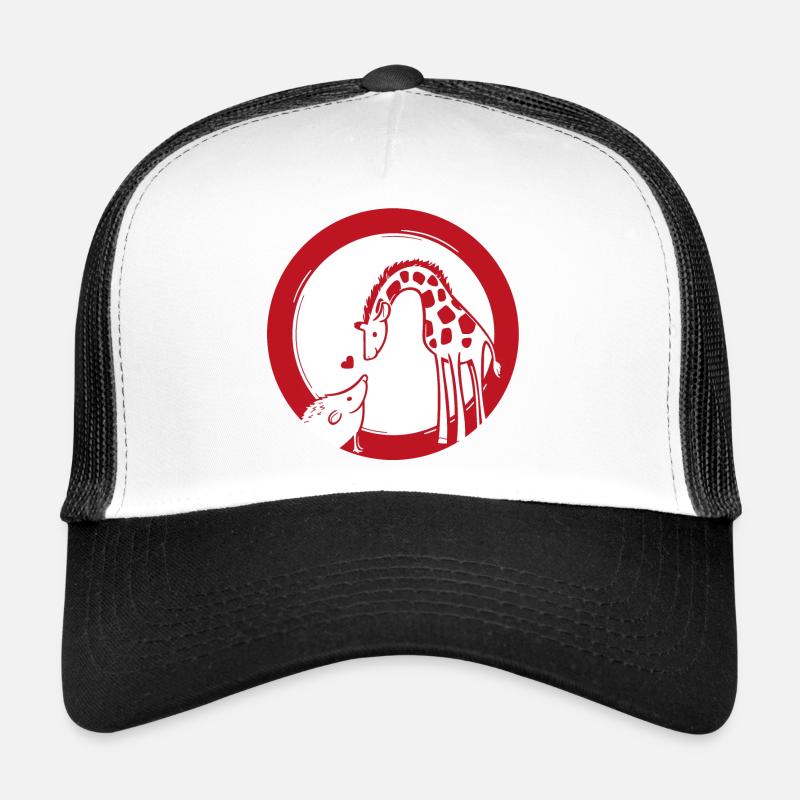 Amour de girafe et hérisson Casquette trucker 