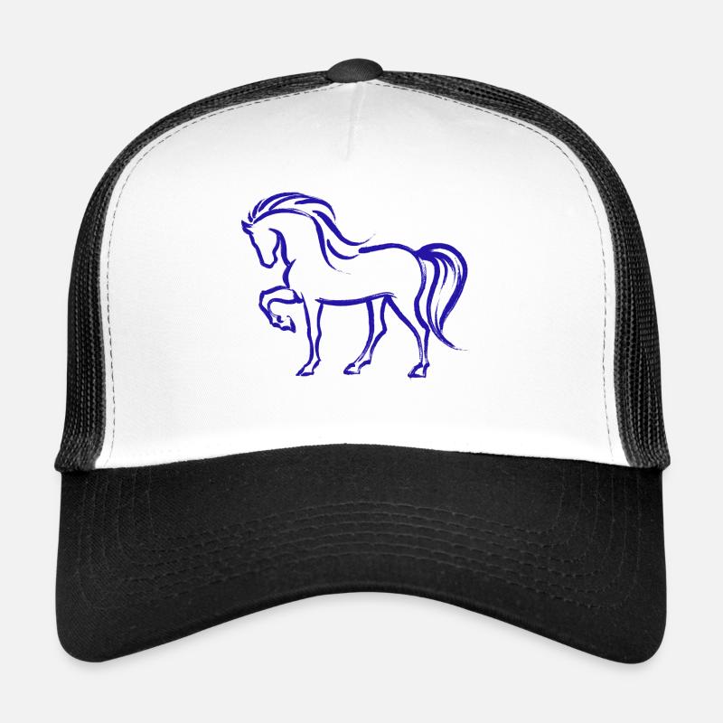 Cool Pferde Islandpferde Stute Pferdeliebe - Trucker Cap - Weiß/Schwarz