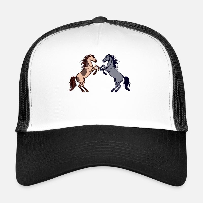 Islandpferde Pferdeliebe Pferdefan Pferde - Trucker Cap - Weiß/Schwarz