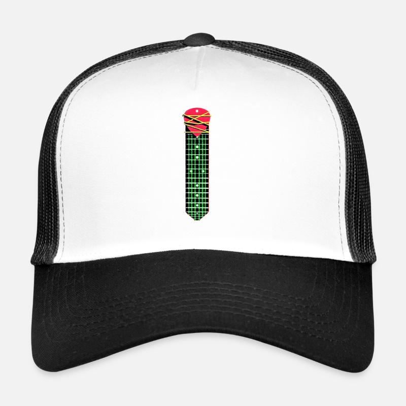 CRAVATE DE MANCHE DE GUITARE - Casquette trucker  - blanc/noir