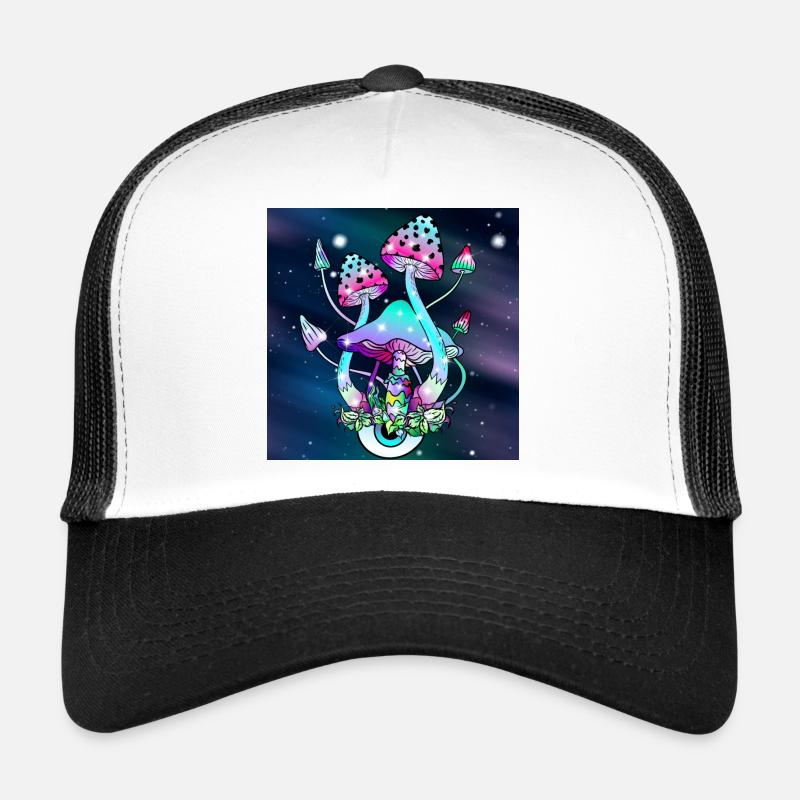 Champignons magiques Art spatial Casquette trucker 