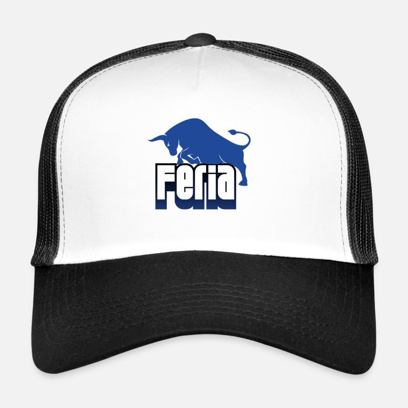 Feria Bull blau & weiß Logo Trucker Cap