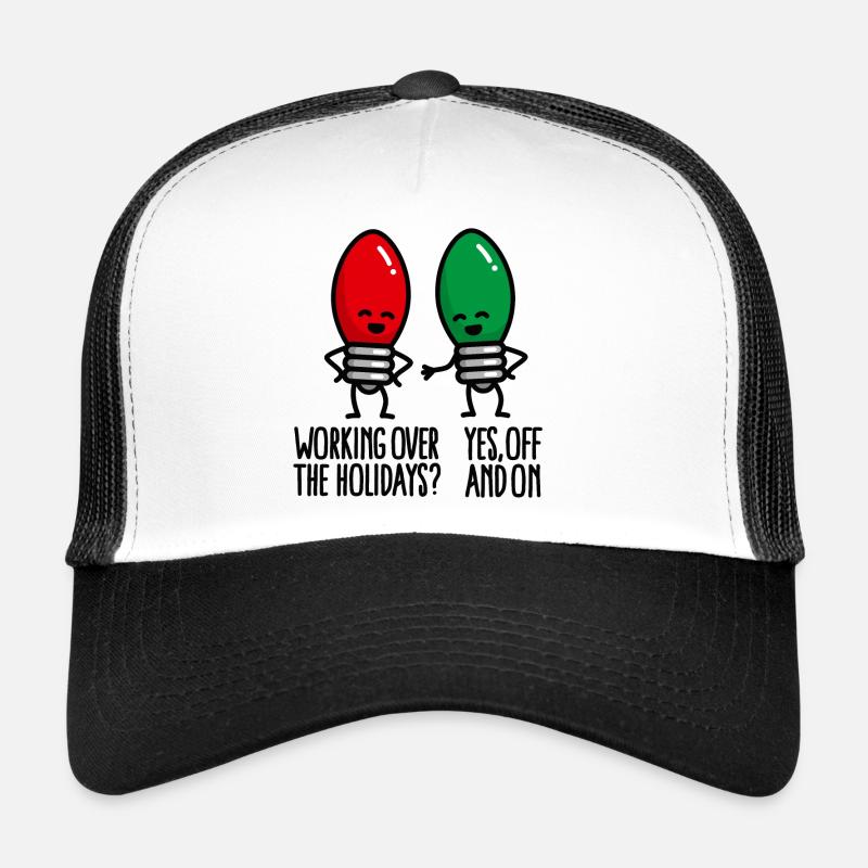 Drôles de lumières de Noël travailler à Noël Casquette trucker 