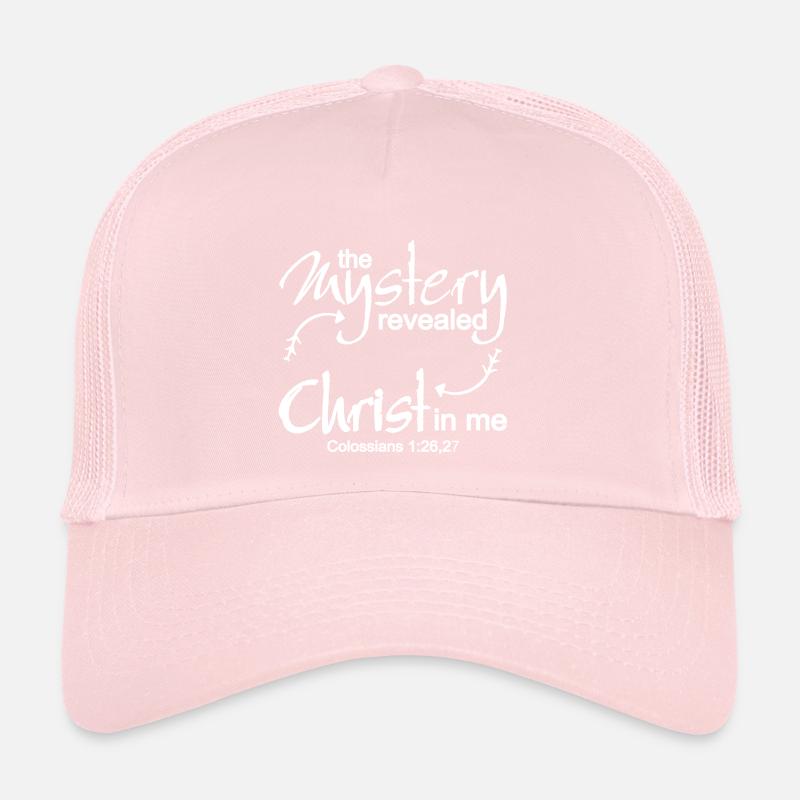 Christian Design Christ in Me Colossians 1 verse Trucker Cap