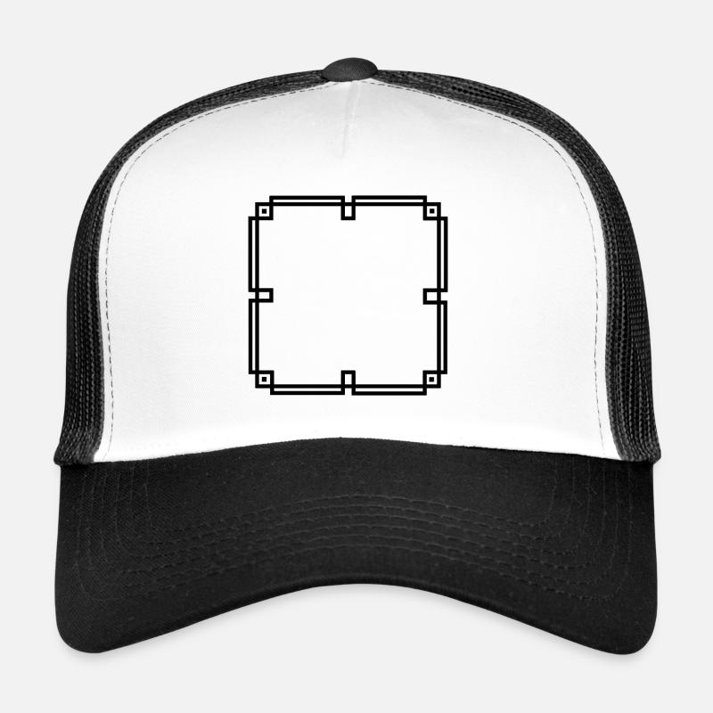 Oriental Frame Lines Line Décoration Casquette trucker 
