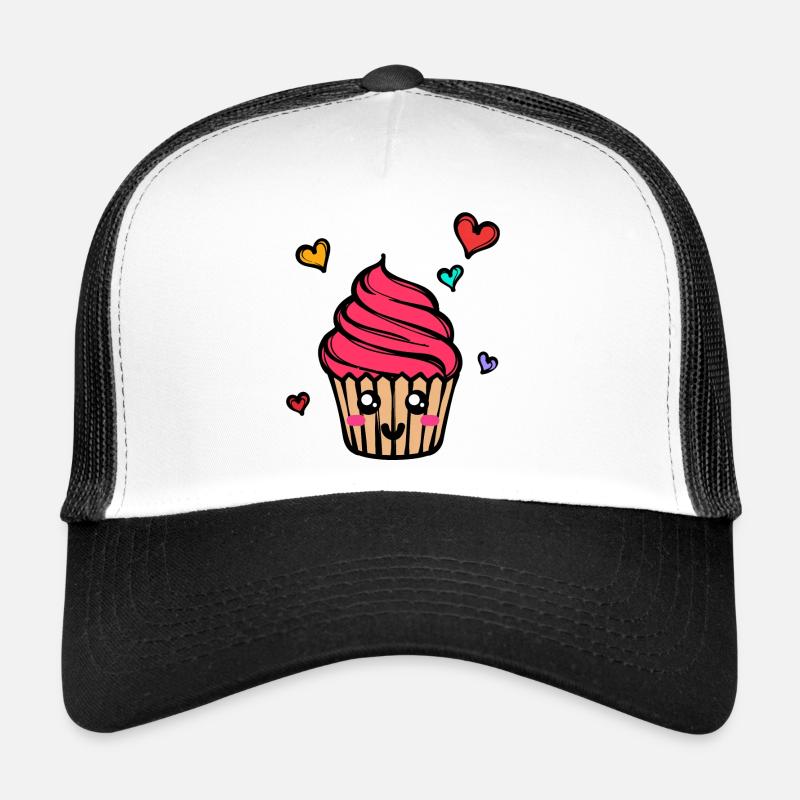 Bonbons Délicieuse Collation Cuisson Cupcake Coeur Casquette trucker 