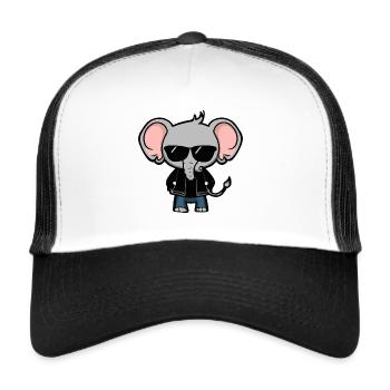 Elephant punk kawai - Trucker Cap - white/black - Front