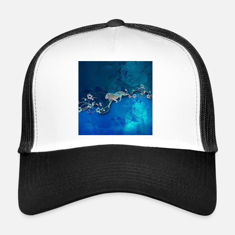 Elegant floral design - Trucker Cap - white/black