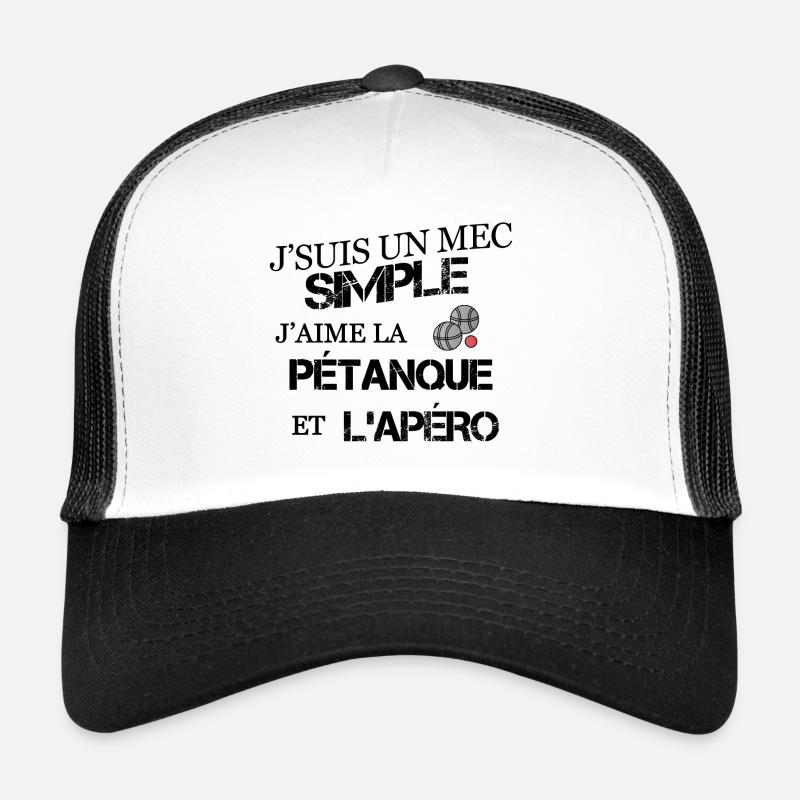 Mec simple humour pétanque Casquette trucker 
