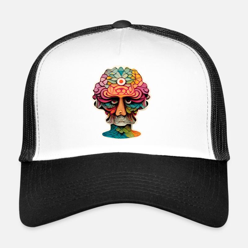 Psychedelic Head Trucker Cap