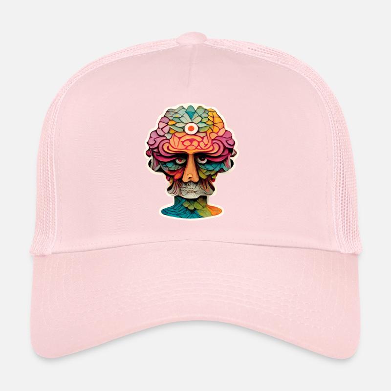 Psychedelic Head Trucker Cap