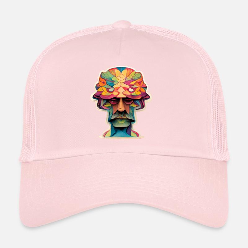 Psychedelic Head Trucker Cap