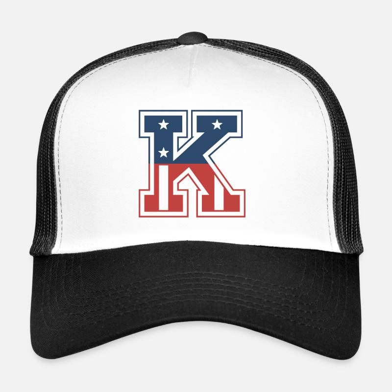 Buchstabe K USA Trucker Cap