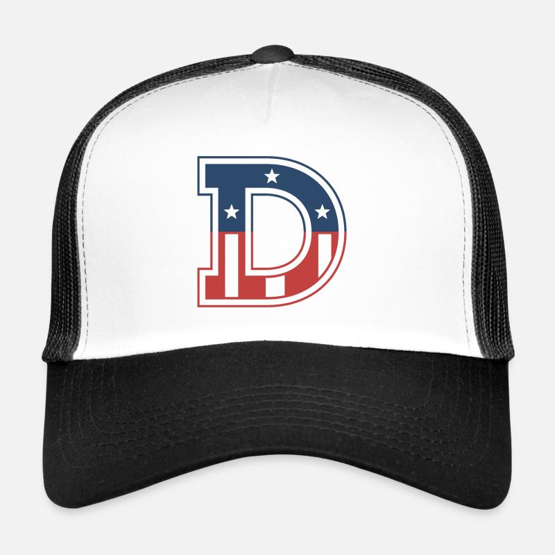 Buchstabe D USA Trucker Cap