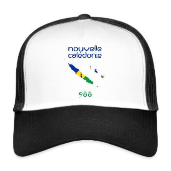 Nouvelle Calédonie - Casquette trucker  - blanc/noir - Devant