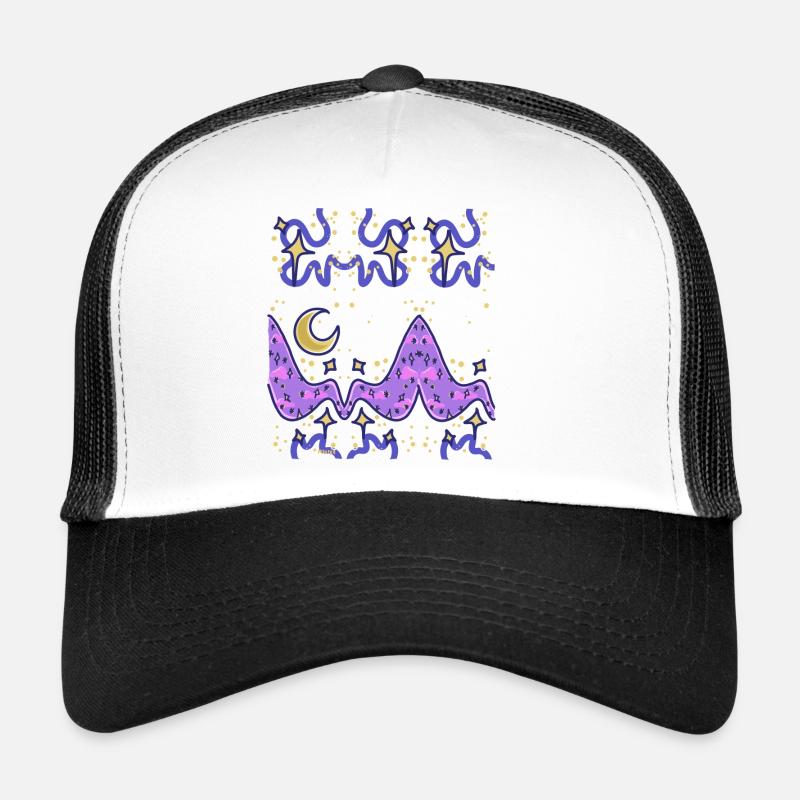Funky Night Sky - Trucker Cap - white/black