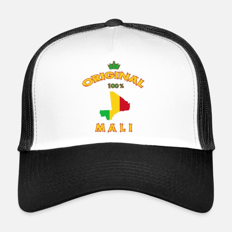 Drapeau du Mali 100 % original Casquette trucker 