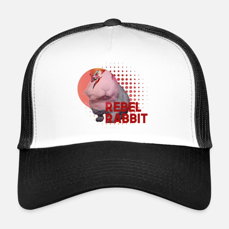 Rebel Rabbit - Trucker Cap - white/black