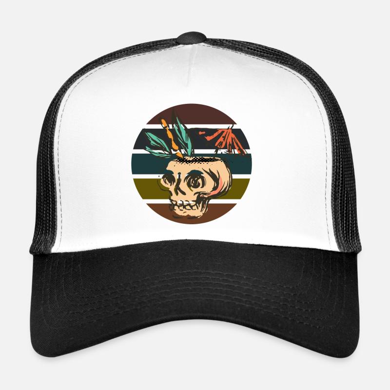 Skellet Halloween Design - Trucker Cap - white/black