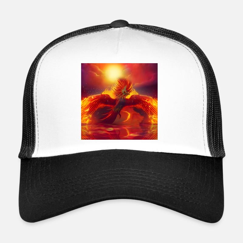 Wunderbarer Phönix über dem Ozean Trucker Cap