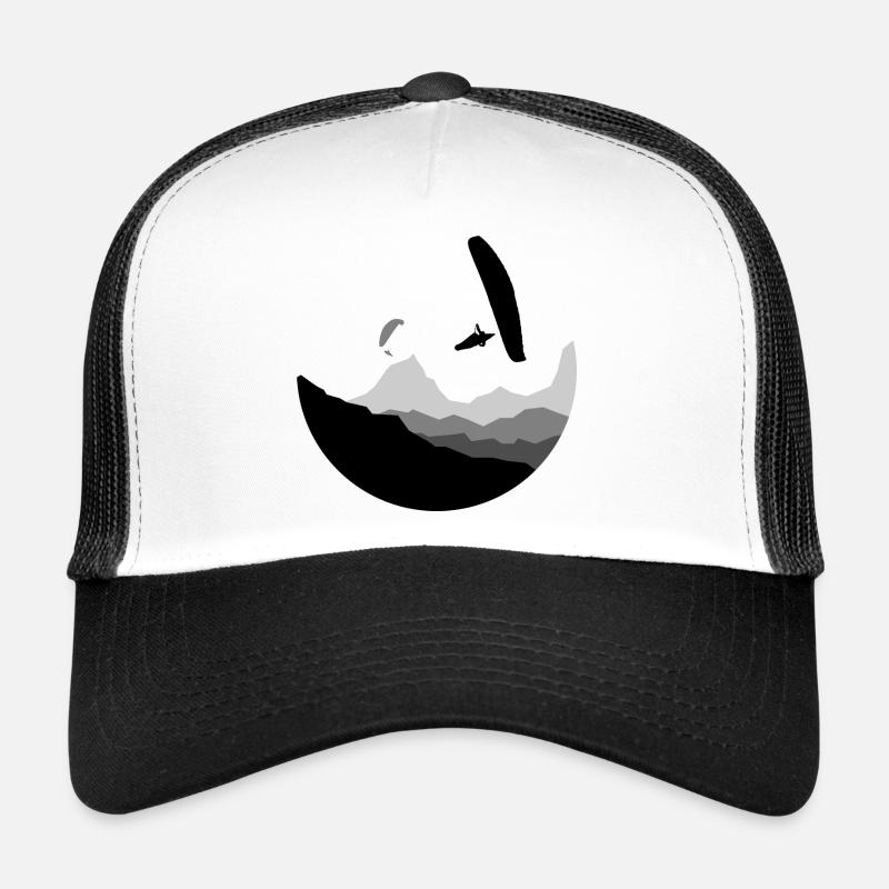 Mountains in a Circle Paragliding grau Trucker Cap