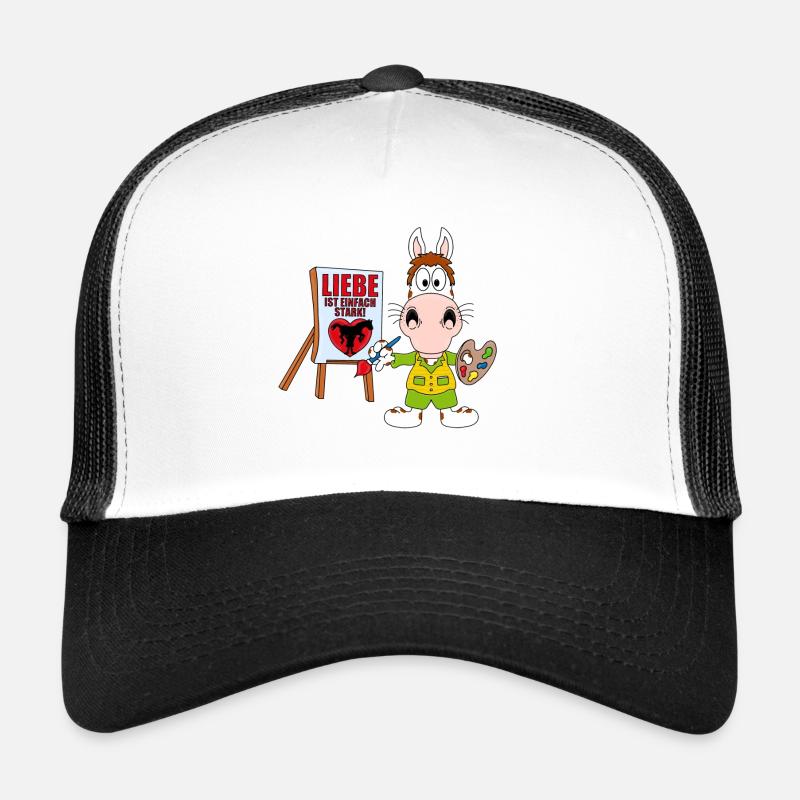 PFERD - KUNST - KÜNSTLER - LIEBE IST EINFACH STARK Trucker Cap