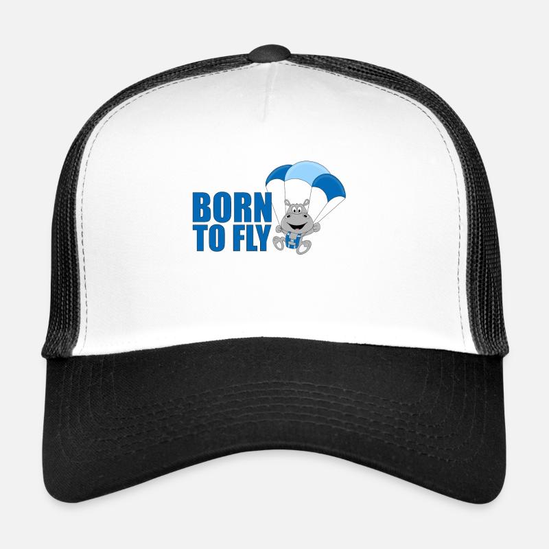 BORN TO FLY - FALLSCHIRMSPRINGER - NILPFERD Trucker Cap