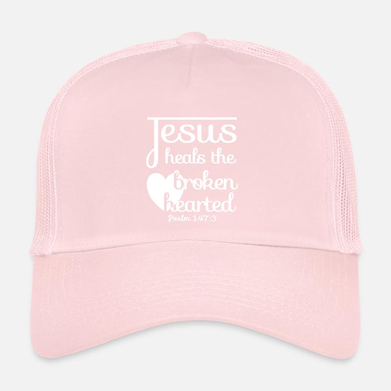 Christian Design Jésus guérit les cœurs brisés Casquette trucker 