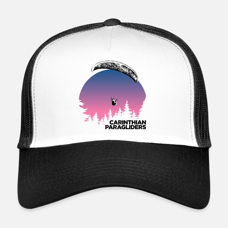 Parapentes de Carinthie au soleil violet Casquette trucker 