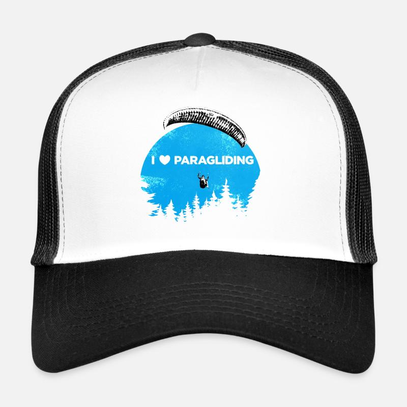 I 🤍 Parapente bleu Casquette trucker 