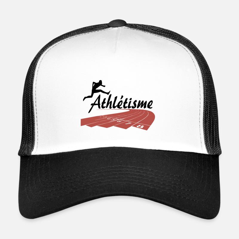 Athlétisme - Casquette trucker  - blanc/noir