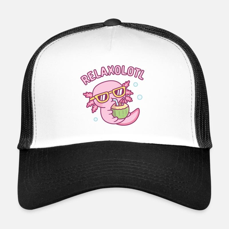 Mignon Chilling Axolotl Relaxolotl Relax Beaucoup Casquette trucker 