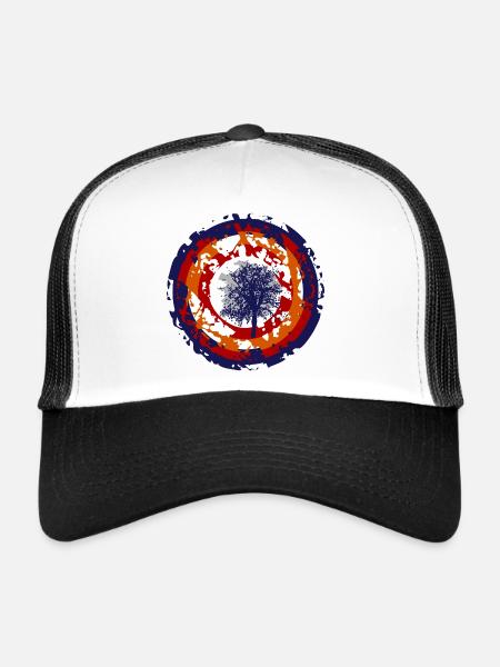 Cible folle - Casquette trucker  - blanc/noir - Devant