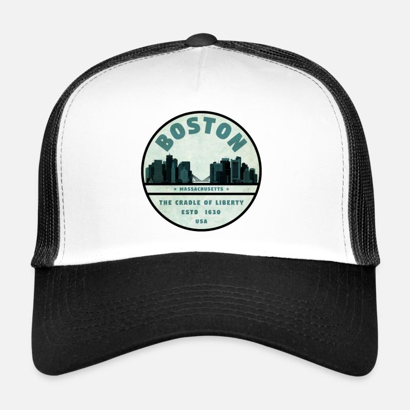 Boston Skyline Cradle Tee Trucker Cap