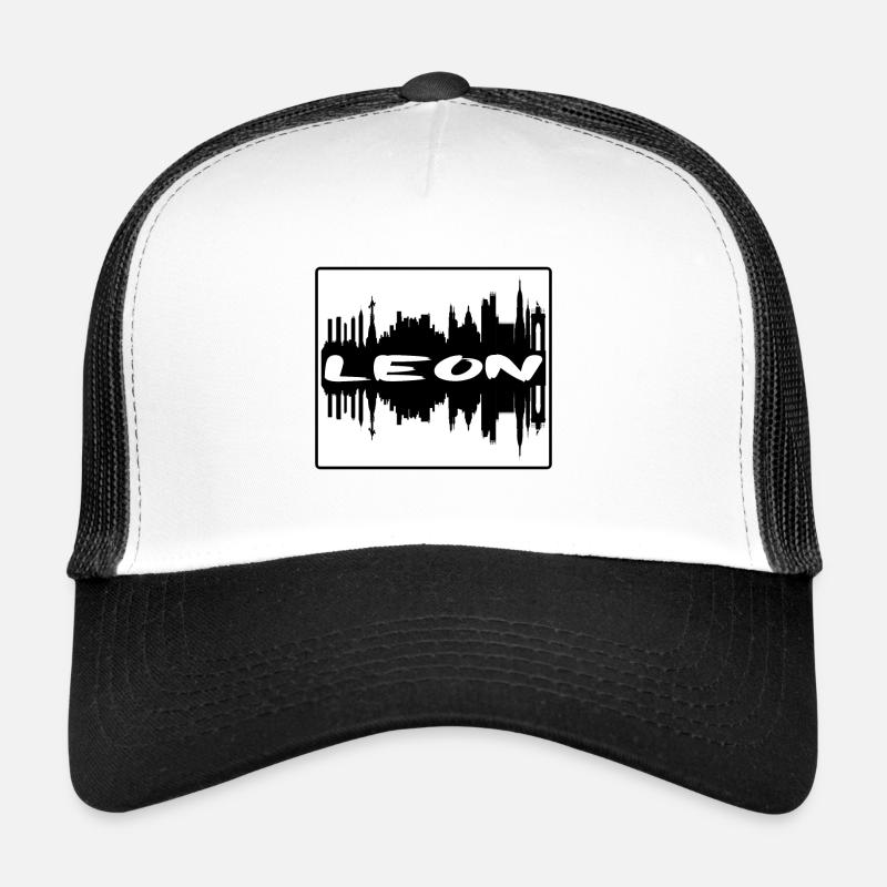 Leon Mexico Skyline Silhouette Souvenir de voyage Casquette trucker 