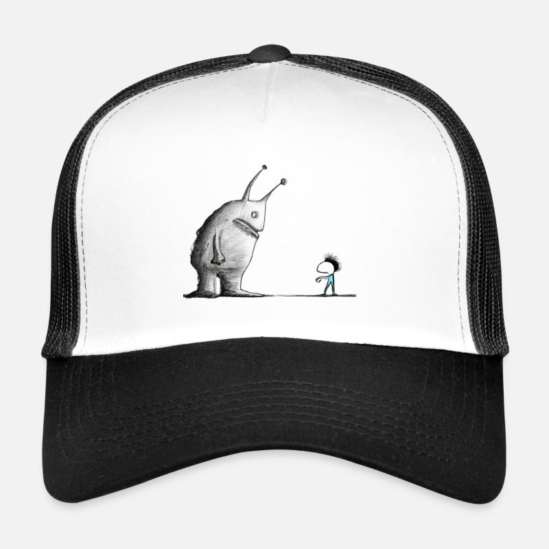 human and monster Trucker Cap