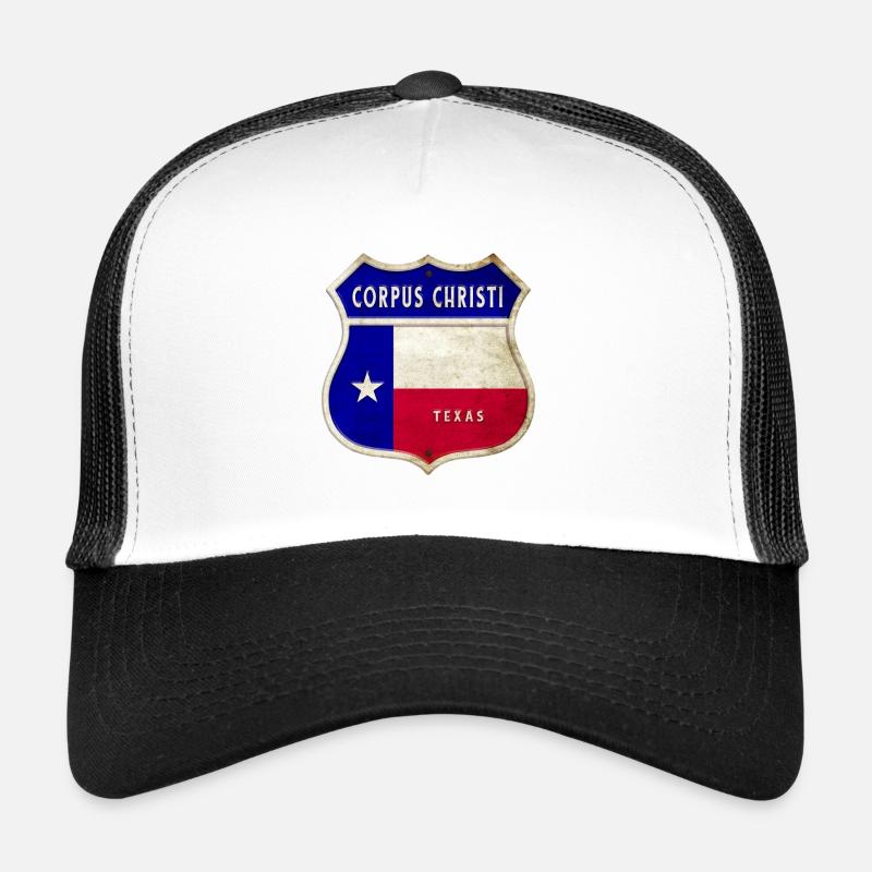 Design du drapeau des armoiries du Texas de Corpus Casquette trucker 