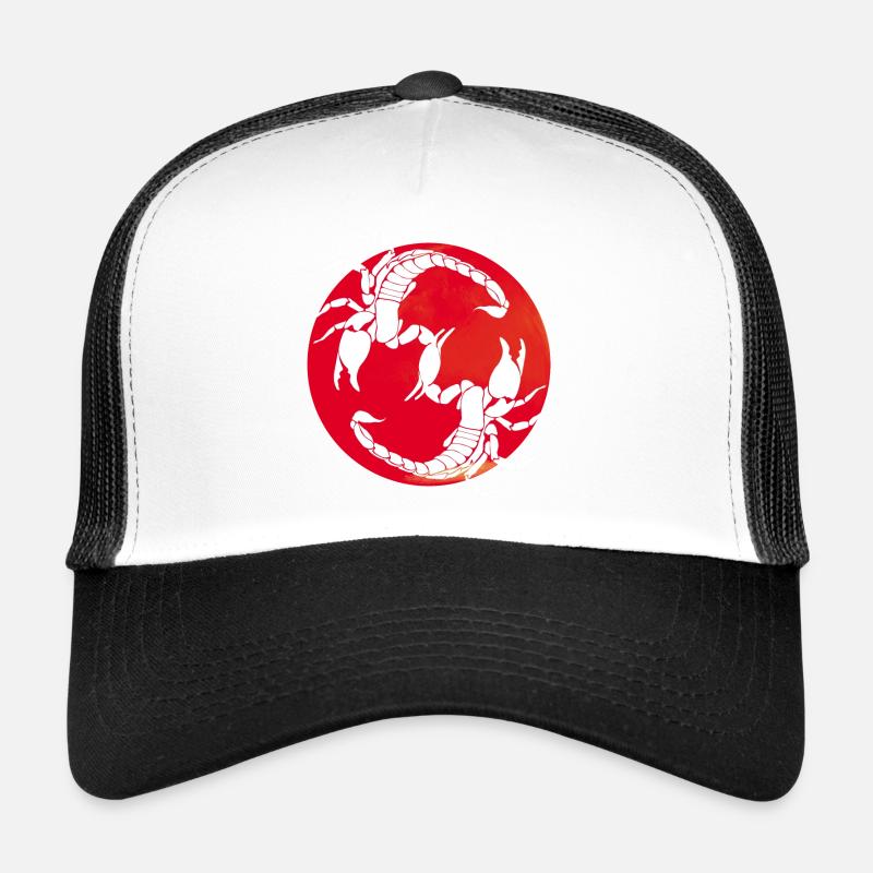 Scorpios - Letter S - Trucker Cap - white/black