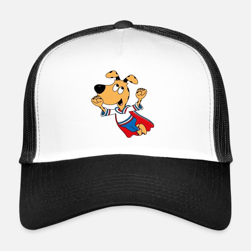 HUND - SUPERHELD - HELD - TIER - KIND - BABY - Trucker Cap - Weiß/Schwarz