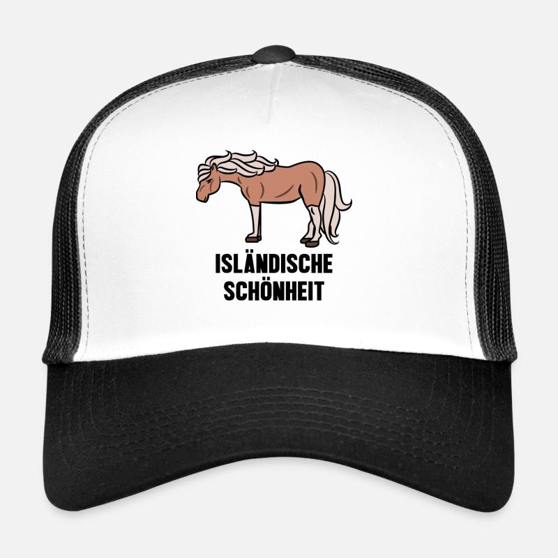Pferde Islandpferde Statement Pferdenarr - Trucker Cap - Weiß/Schwarz