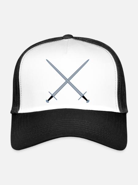 Crossed swords. - Trucker Cap - white/black - Front
