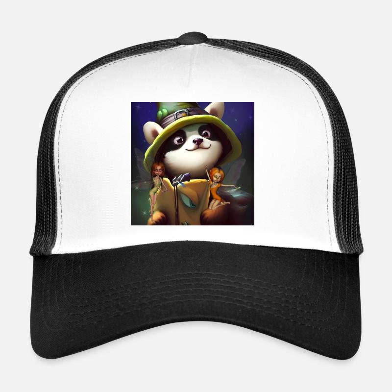 Panda mignon avec des petites fées Casquette trucker 