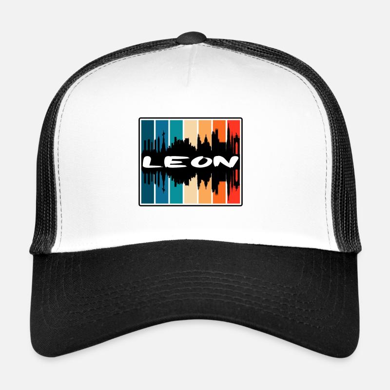 Leon Mexico Skyline Silhouette Souvenir de voyage Casquette trucker 