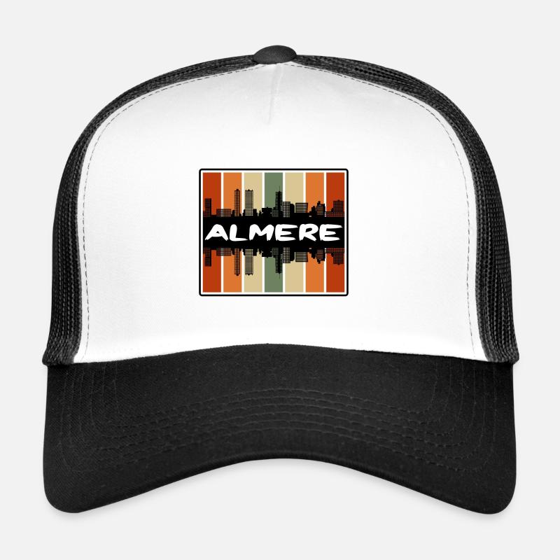 Almere Pays-Bas Skyline Silhouette Souve de voyage Casquette trucker 