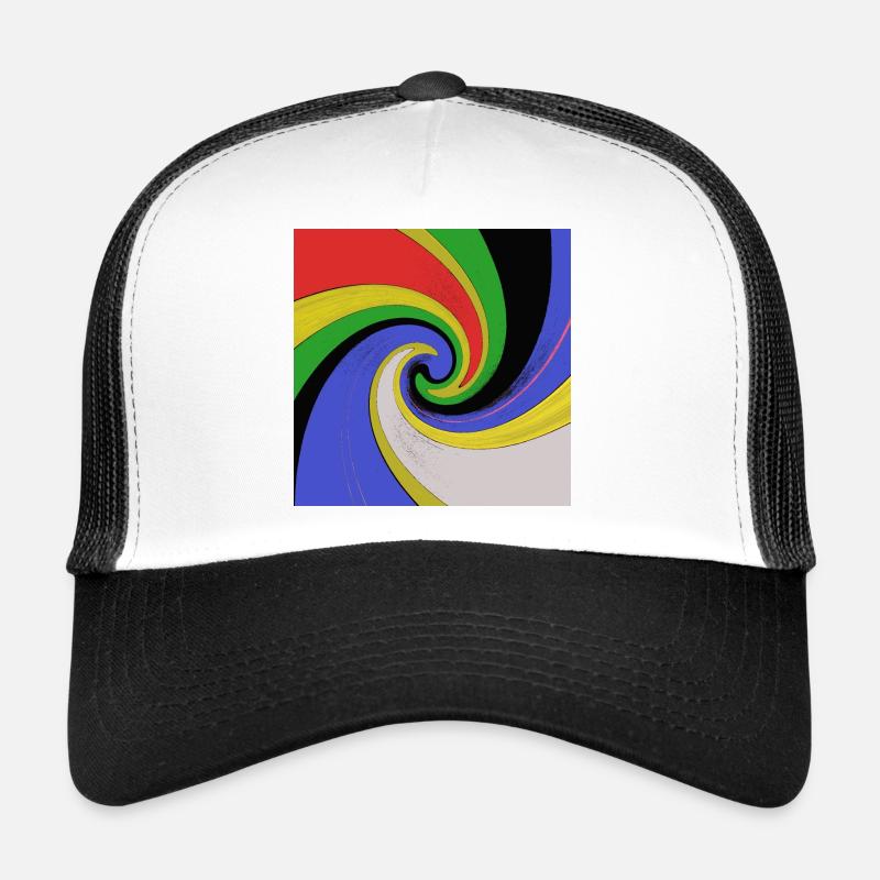Vortex pop art100 - Casquette trucker  - blanc/noir