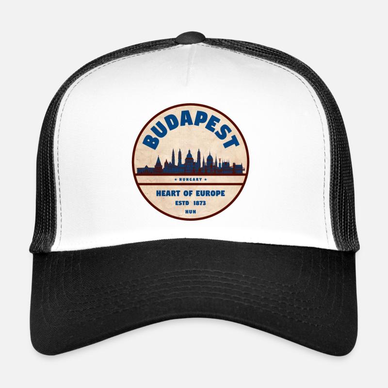 Écusson vintage du Budapest Cœur d’Europe Casquette trucker 
